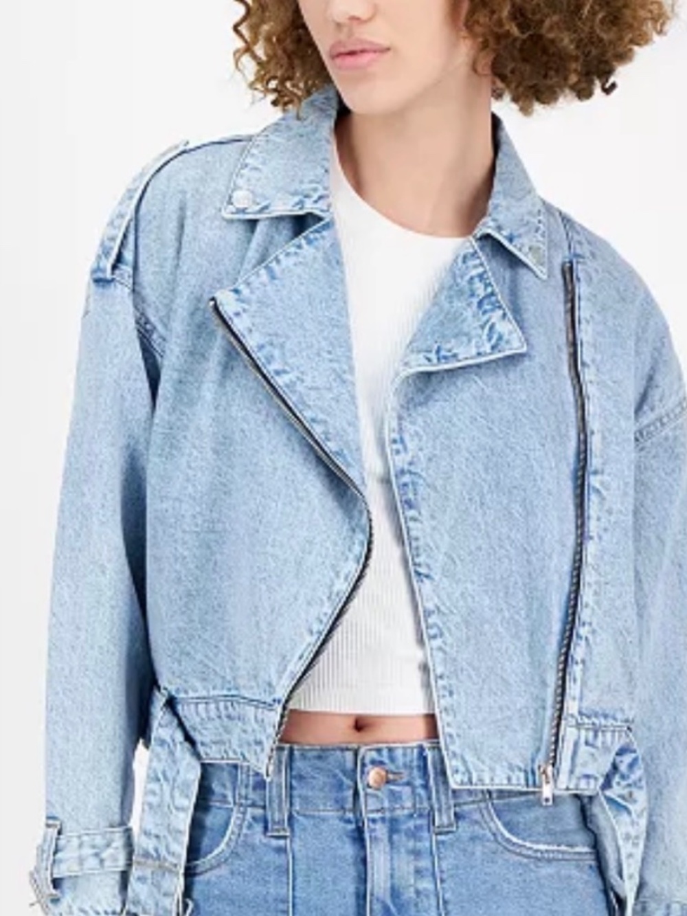 NEW Denim Moto Jacket